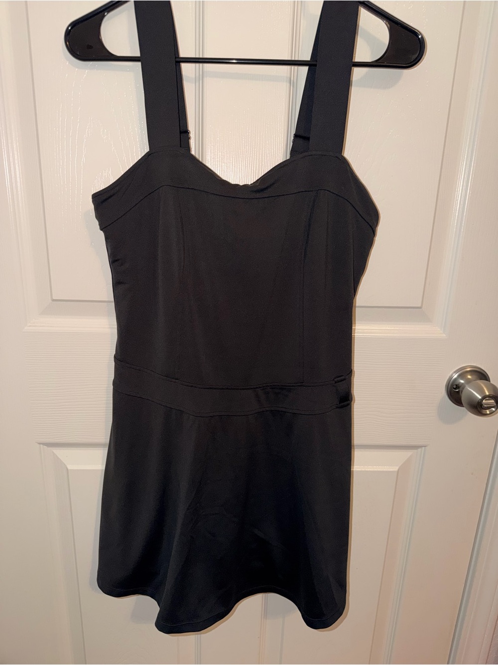 girlfriend collective Black Sleeveless Athletic Dress w/ Built-In Shorts